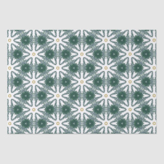 Papier Mousseline Motif de luxe de Noël Star Green Gold