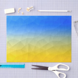 Papier Mousseline Motif de maillage géométrique bleu jaune Ukraine