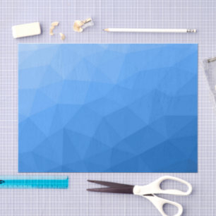 Papier Mousseline Motif de maillage géométrique dégradé bleu clair