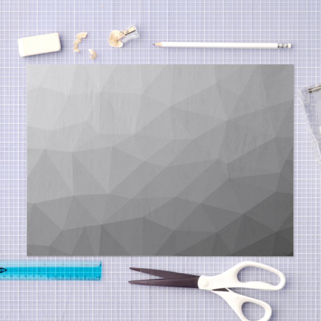 Papier Mousseline Motif de maillage géométrique gris (Artisanat)