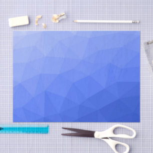 Papier Mousseline Motif de maille géométrique à dégradé bleu foncé