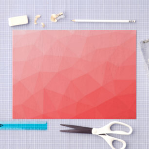 Papier Mousseline Motif de maille géométrique à dégradé rouge