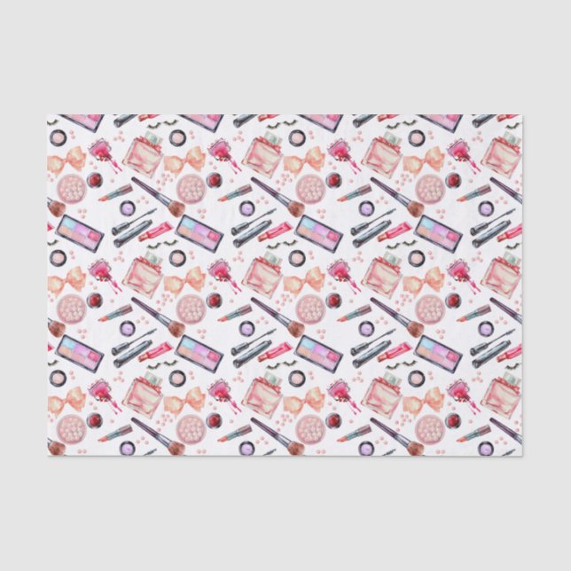 Papier Mousseline Motif de maquillage d'aquarelle (Recto)