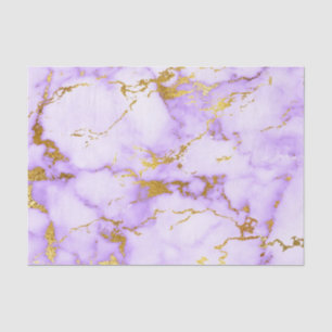 Papier Mousseline Motif de marbre métallique de lavande de Faux