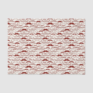 Papier Mousseline Motif de moustache, rétro style 3