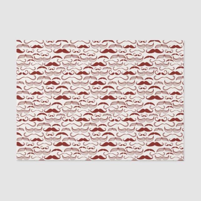 Papier Mousseline Motif de moustache, rétro style 3 (Recto)