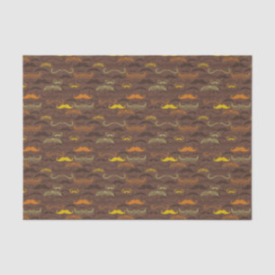 Papier Mousseline Motif de moustache, rétro style 5