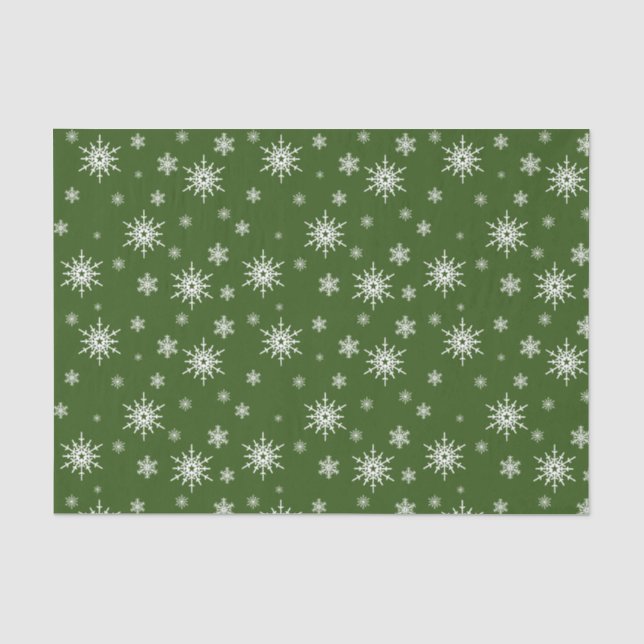 Papier Mousseline Motif de neige d'hiver (Recto)