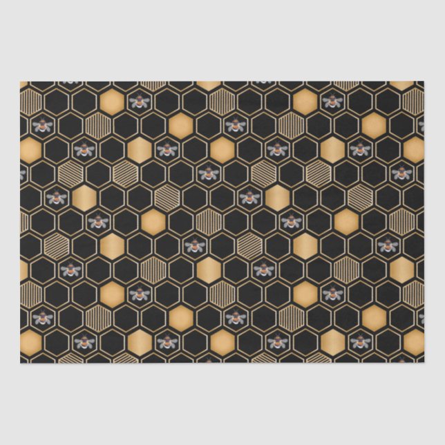 Papier Mousseline Motif de nid d'abeille (Recto)