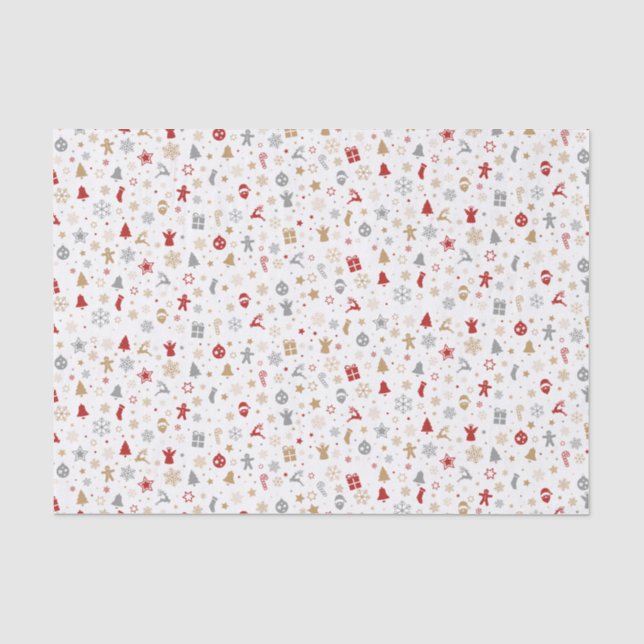 Papier Mousseline Motif de Noël (Recto)