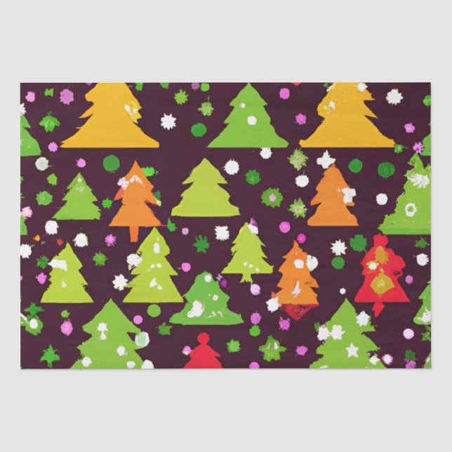 Papier Mousseline Motif de Noël (Recto)