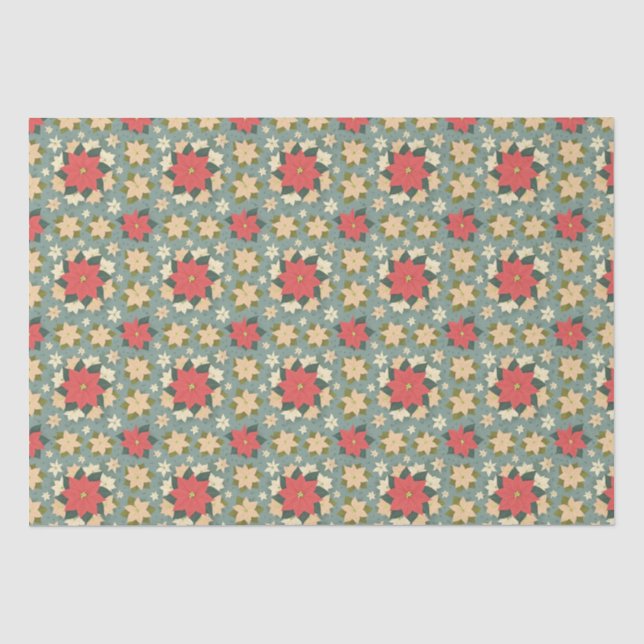Papier Mousseline Motif de Noël (Recto)