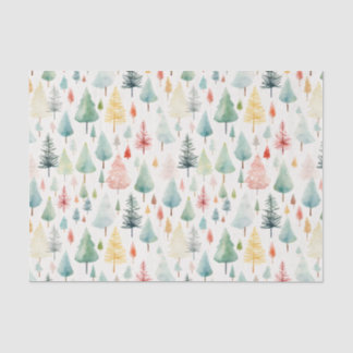 Papier Mousseline Motif de Noël aquarelle