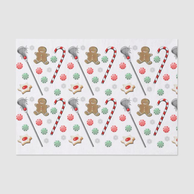 Papier Mousseline Motif de Noël de crosse (Recto)