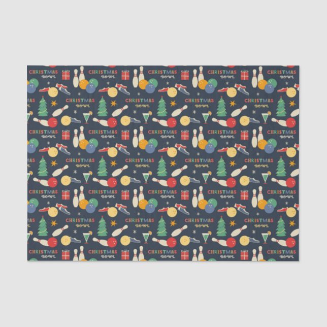 Papier Mousseline Motif de Noël rétro (Recto)