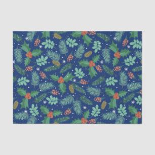 Papier Mousseline Motif de Noël saint et pinecones