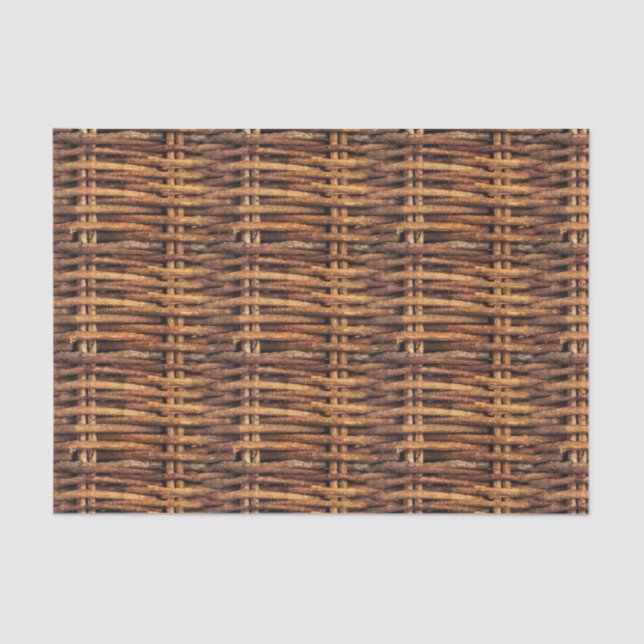 Papier Mousseline Motif de panier d'osier (Recto)