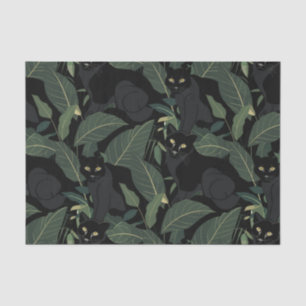 Papier Mousseline Motif de panthère noire moderne