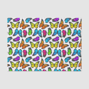 Papier Mousseline Motif de papillon de monarque d'arc-en-ciel