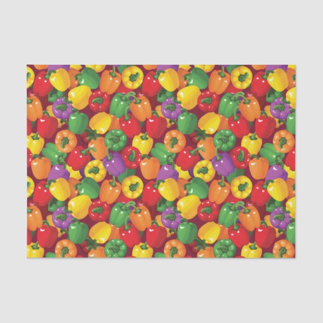 Papier Mousseline Motif de paprika (Recto)