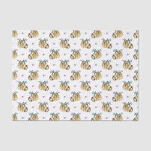 Papier Mousseline Motif de paresse d'aquarelle de tarte de Cutie