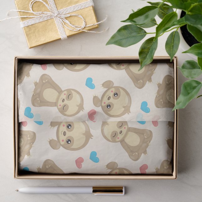 Papier Mousseline Motif De Parfums, Mignons Parfums, Coeurs (Cadeau)