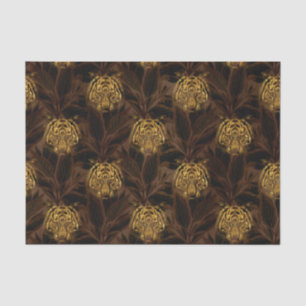 Papier Mousseline Motif de Parties scintillant d'or Jungle Tiger