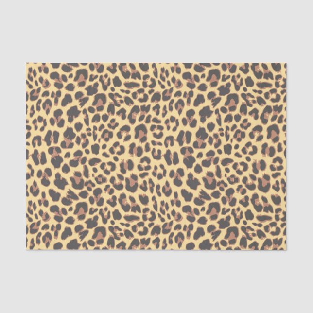 Papier Mousseline Motif de peau d'animal d'empreinte de léopard (Recto)