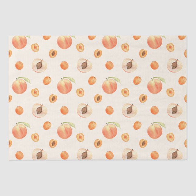 Papier Mousseline Motif de pêche d'été doux (Recto)