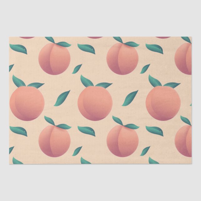 Papier Mousseline Motif de pêche d'été doux (Recto)