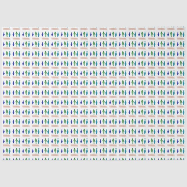 Papier Mousseline Motif de pêche moderne tendance (Recto)