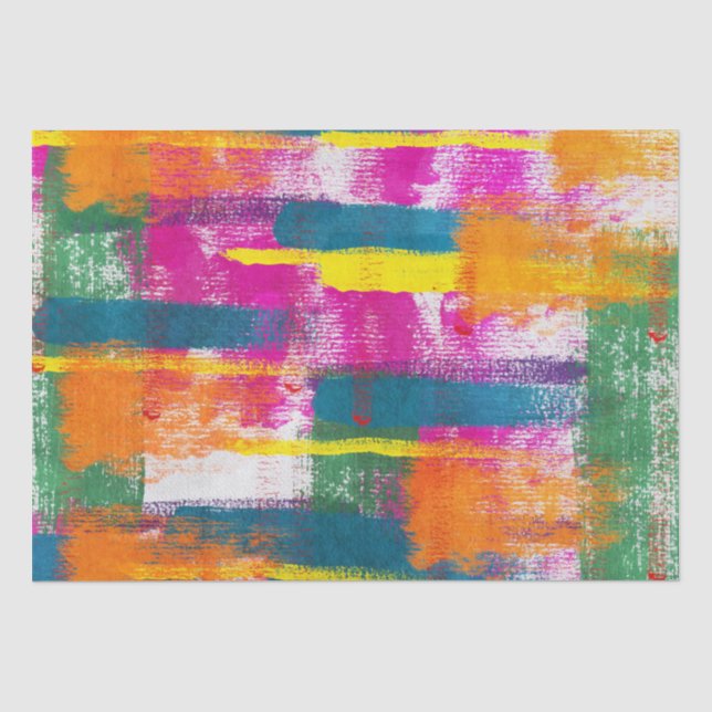 Papier Mousseline Motif de peinture Abstrait (Recto)