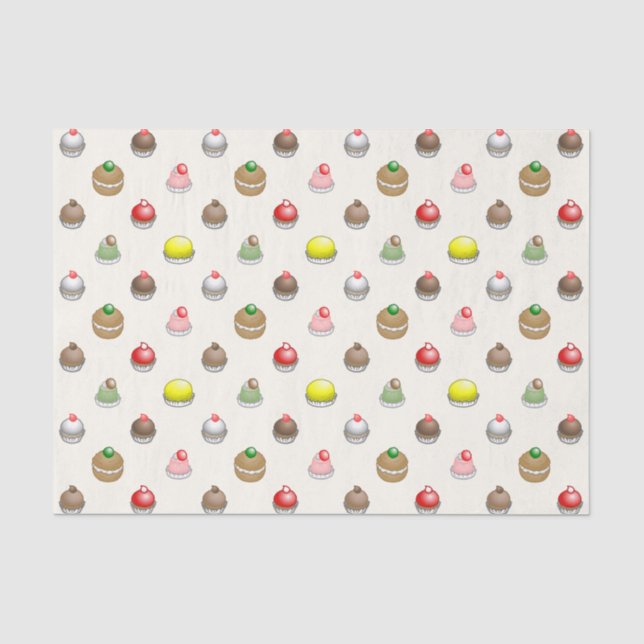 Papier Mousseline Motif de petits gâteaux (Recto)