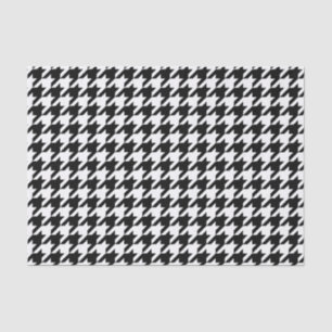Papier Mousseline Motif de pied-de-poule noir et blanc