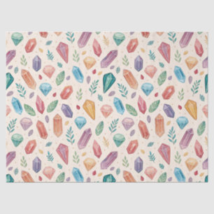 Papier Mousseline Motif de pierre précieuse coloré (2)