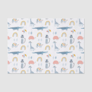 Papier Mousseline Motif de plaisir animal Doodle