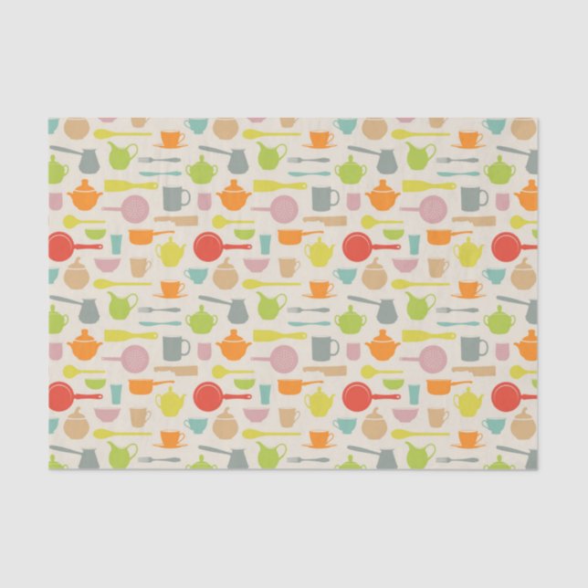 Papier Mousseline Motif de plats (Recto)