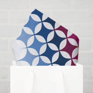 Papier Mousseline Motif de point de croix coloré sans couture