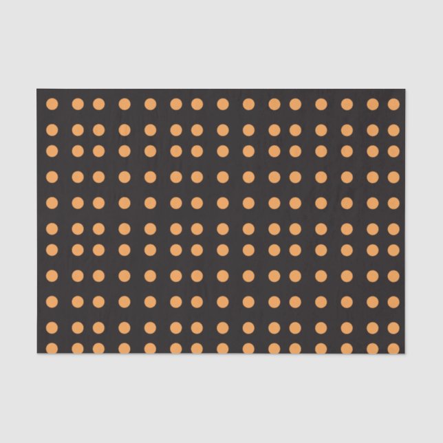 Papier Mousseline Motif de point de polka d'Halloween (Recto)