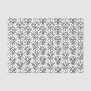 Papier Mousseline Motif de poisson et de Hochet noir et blanc