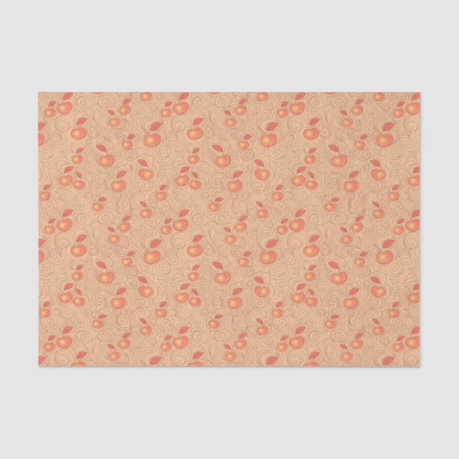 Papier Mousseline Motif de pommes (Recto)