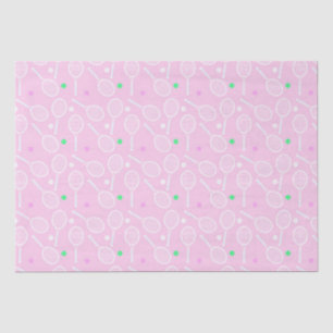 Papier Mousseline Motif de raquette de tennis rose