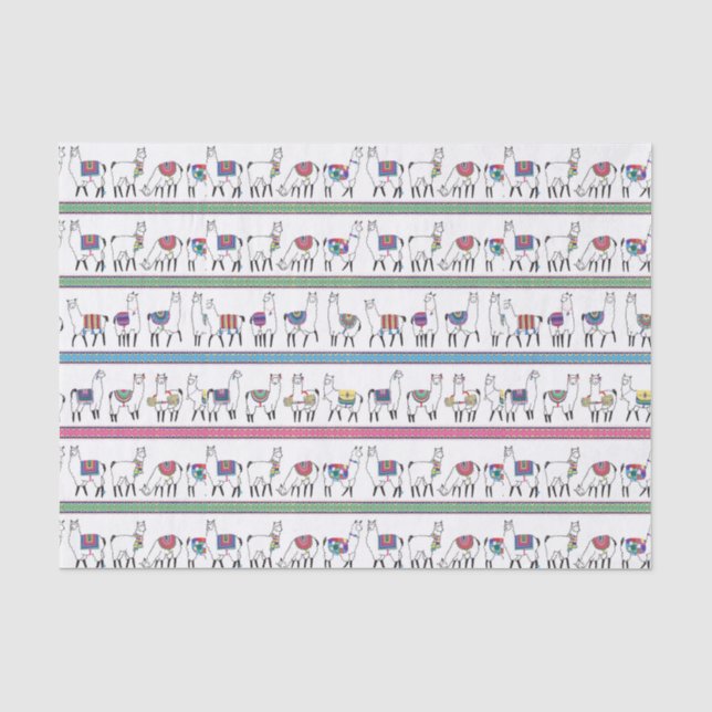 Papier Mousseline Motif de rayure de lama (Recto)