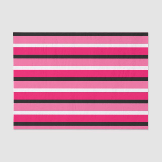 Papier Mousseline Motif de rayures rose clair et foncé (Recto)