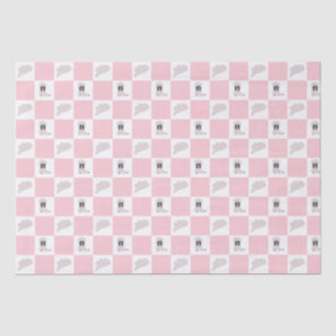 Papier Mousseline Motif de rodéo rose moderne À damiers fille