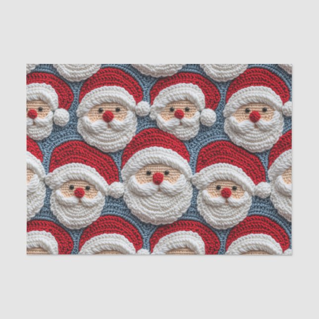 Papier Mousseline Motif de Santa Claus Crochet (Recto)