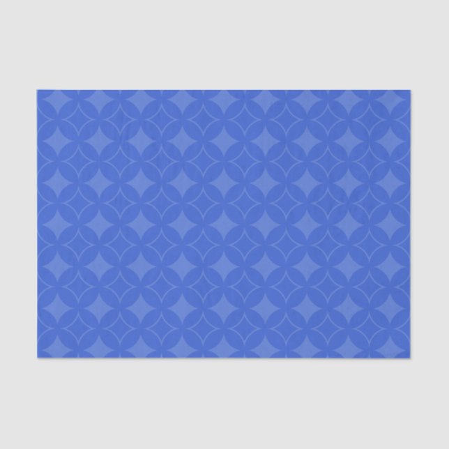 Papier Mousseline Motif de shippo de bleu royal (Recto)
