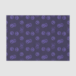 Papier Mousseline Motif de signaux de paix violet aléatoire