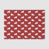 Motif de silhouettes de Berger des Shetland Rouge