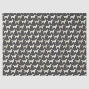 Papier Mousseline Motif de silhouettes de golden retriever